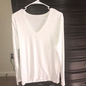 A plain white long sleeve